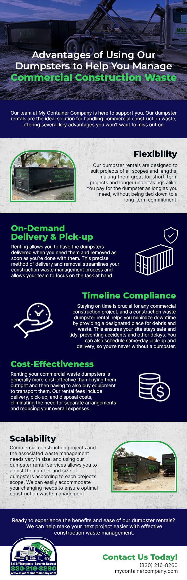 Advantages of Using Our Dumpsters to Help You Manage Commercial Construction Waste